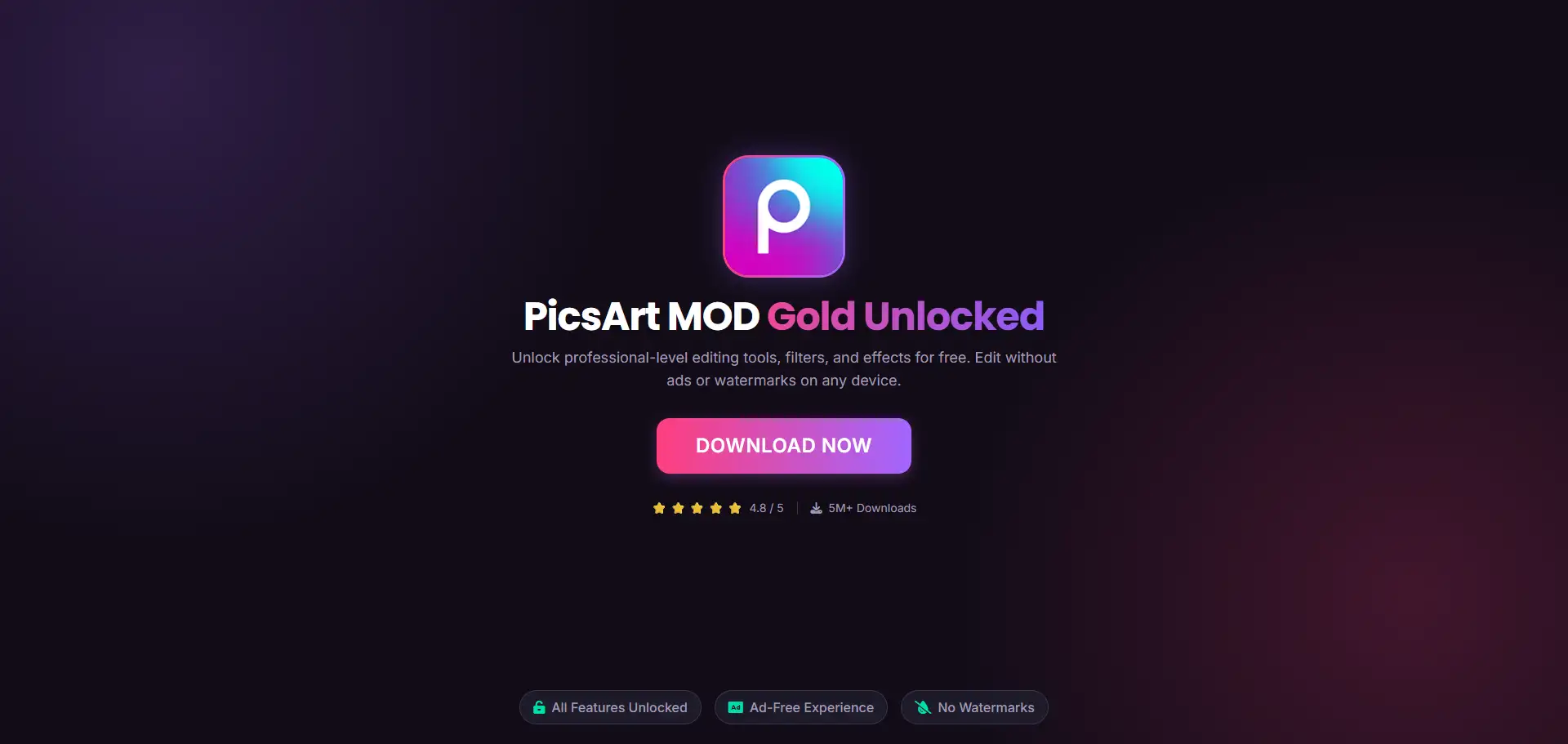 App screenshot demonstrating the AI background removal tool in the PicsArt APK MOD, cleanly isolating a subject from its background.